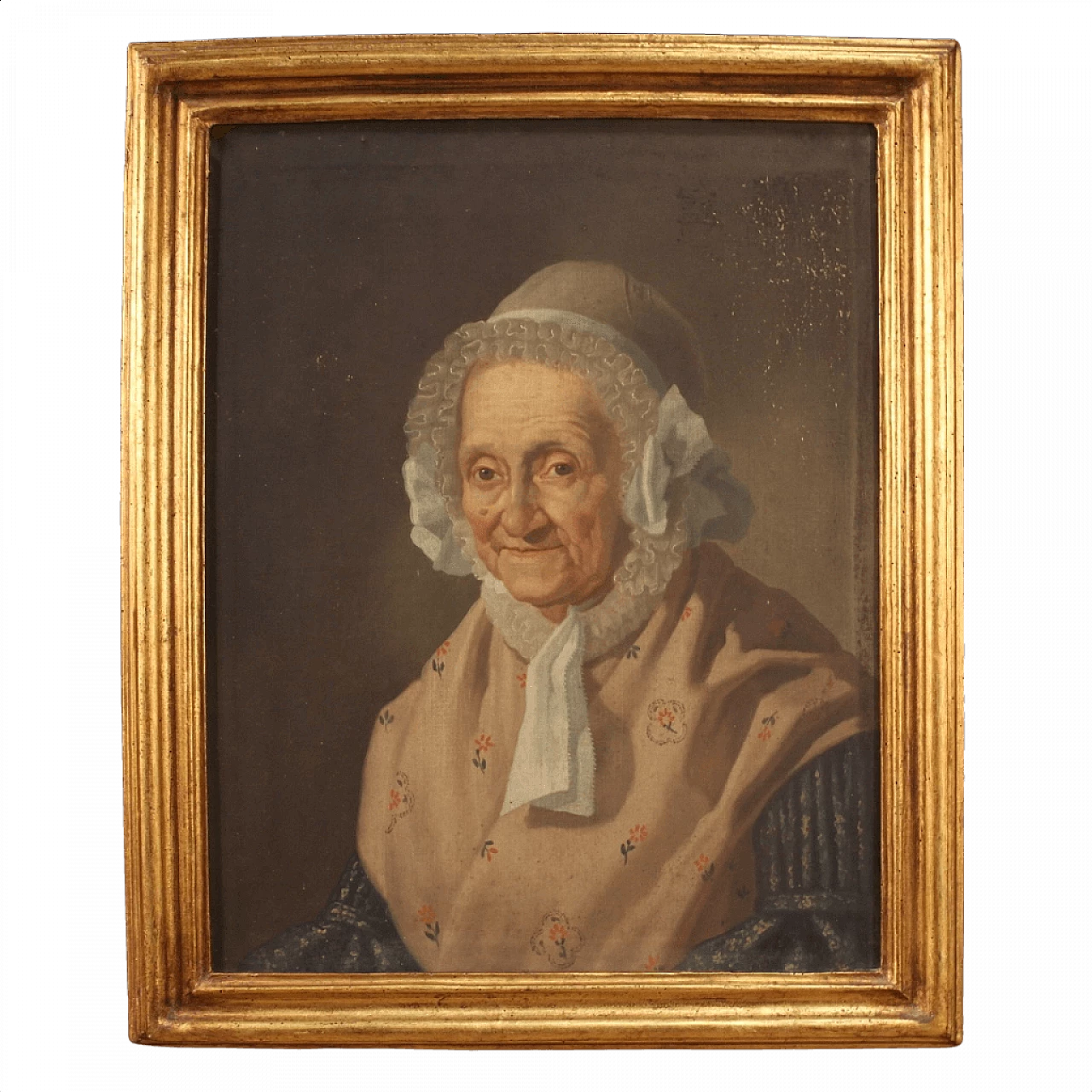 Ritratto di donna anziana, dipinto italiano olio su tela, '800 1384031