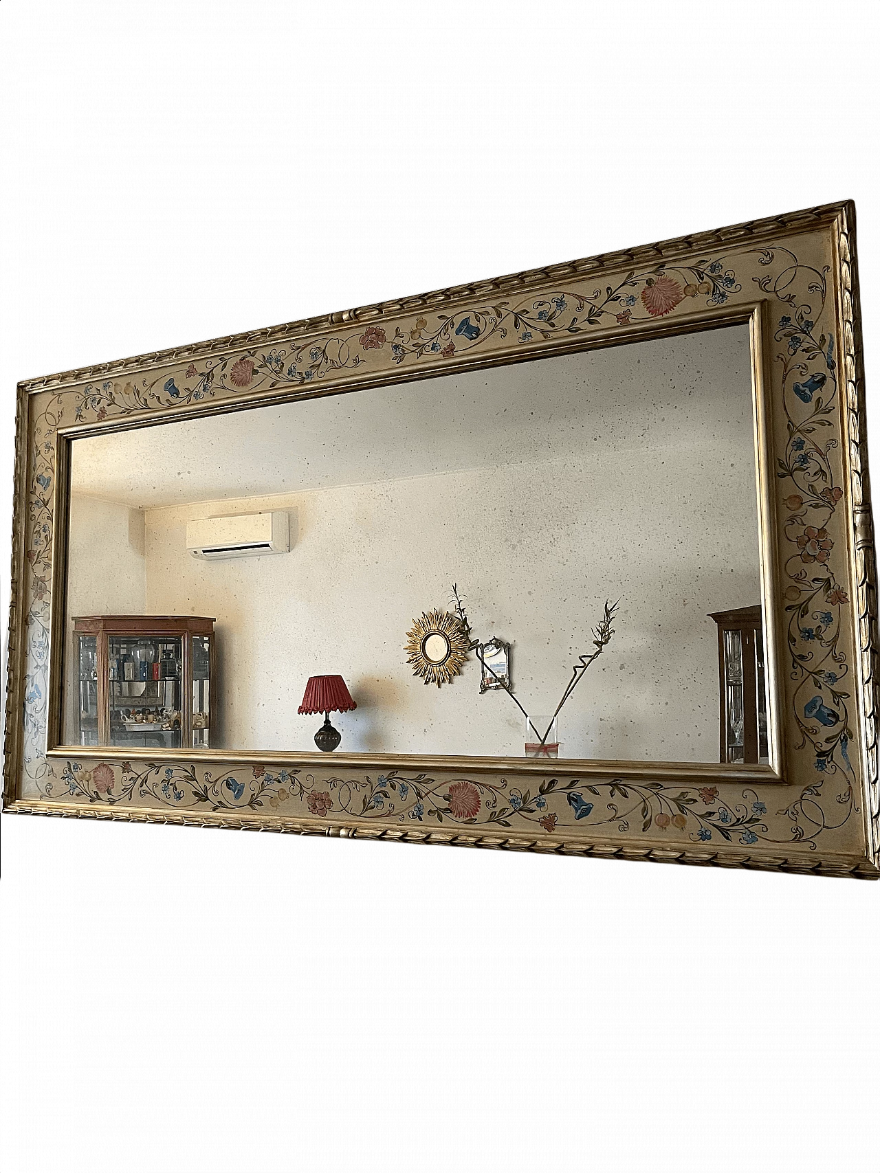 Mirror with painted frame by Silvano Grifoni 1384034