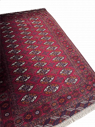 Hand-knotted Bukhara carpet from Turkmenistan, 1994
