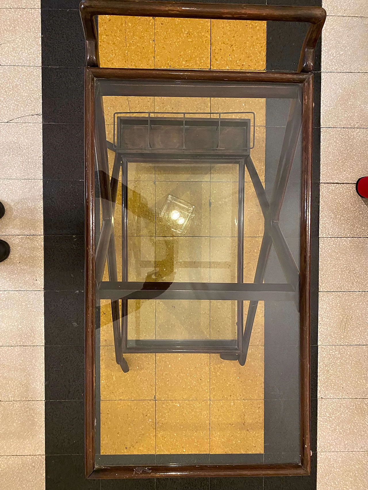 Lacquered walnut bar trolley, 1950s 1384216