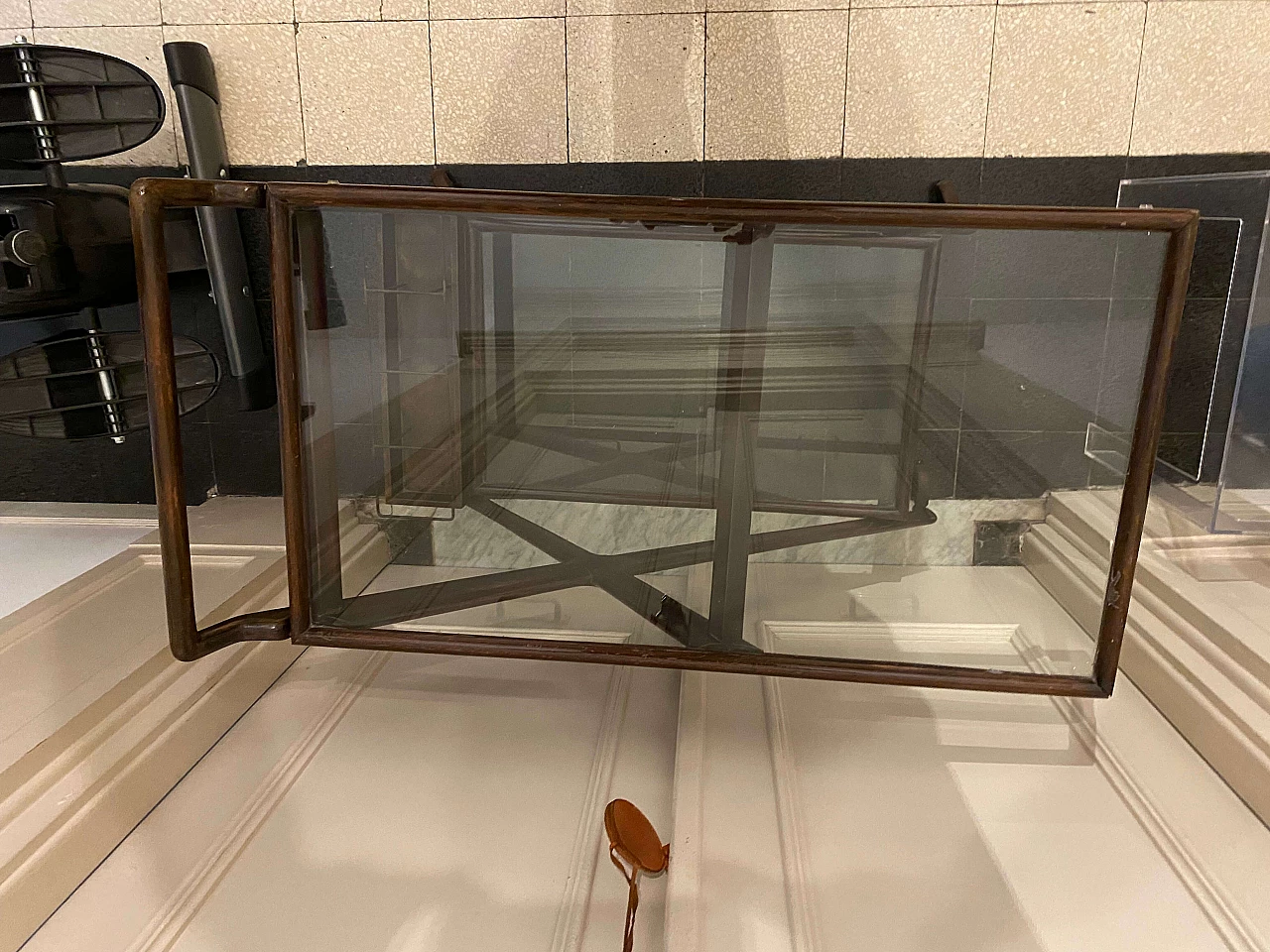 Lacquered walnut bar trolley, 1950s 1384217