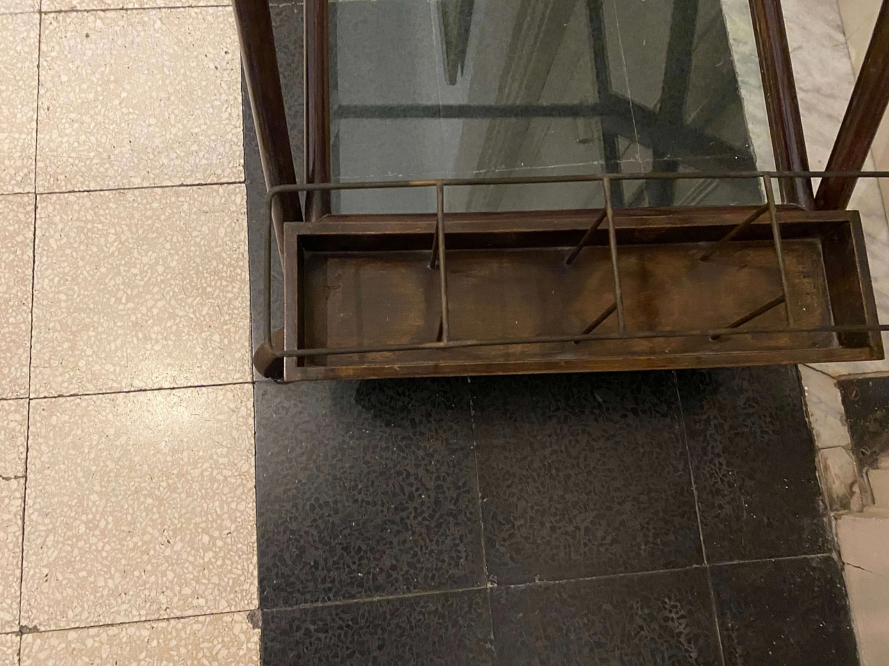 Lacquered walnut bar trolley, 1950s 1384218