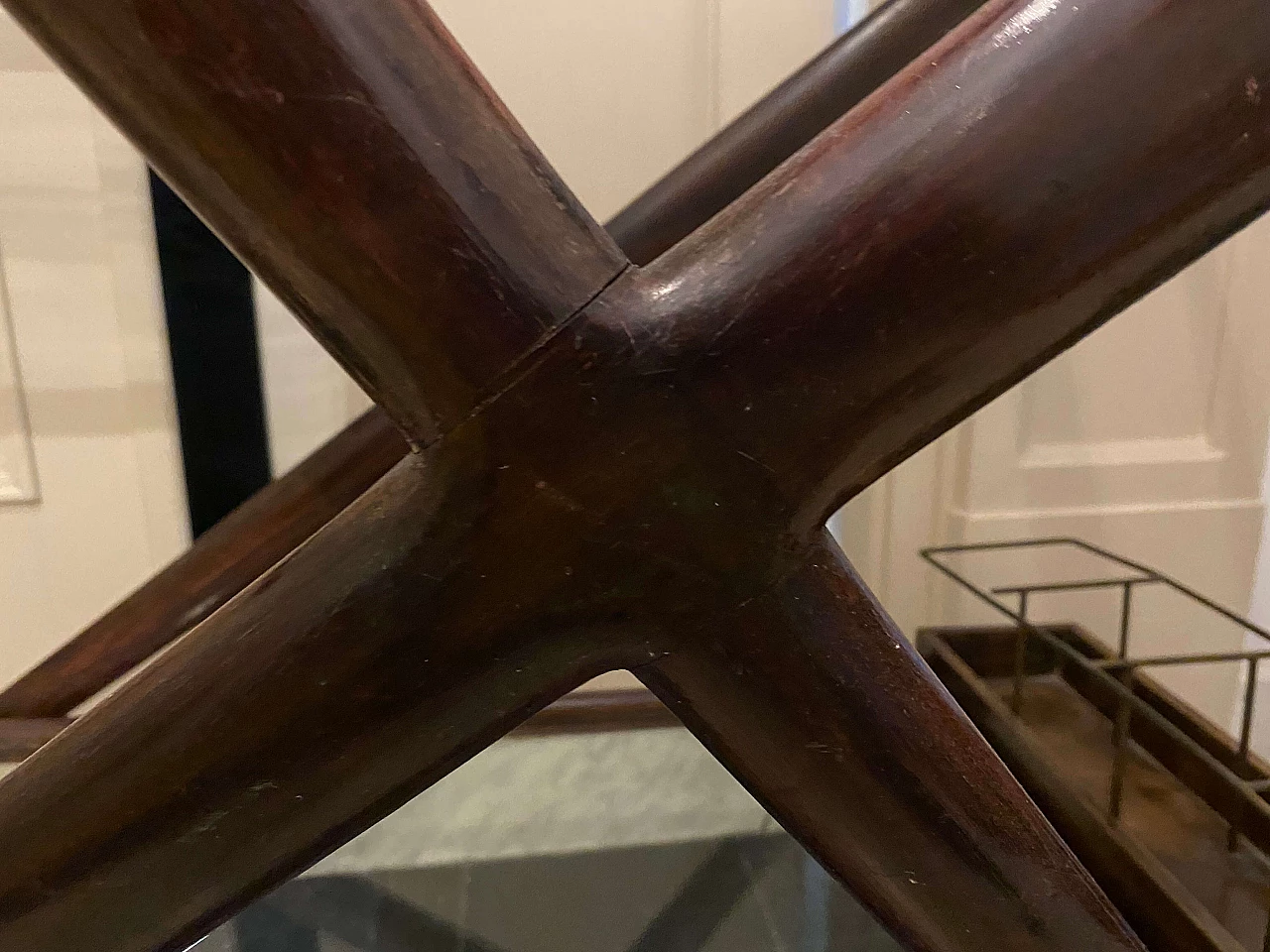 Lacquered walnut bar trolley, 1950s 1384220