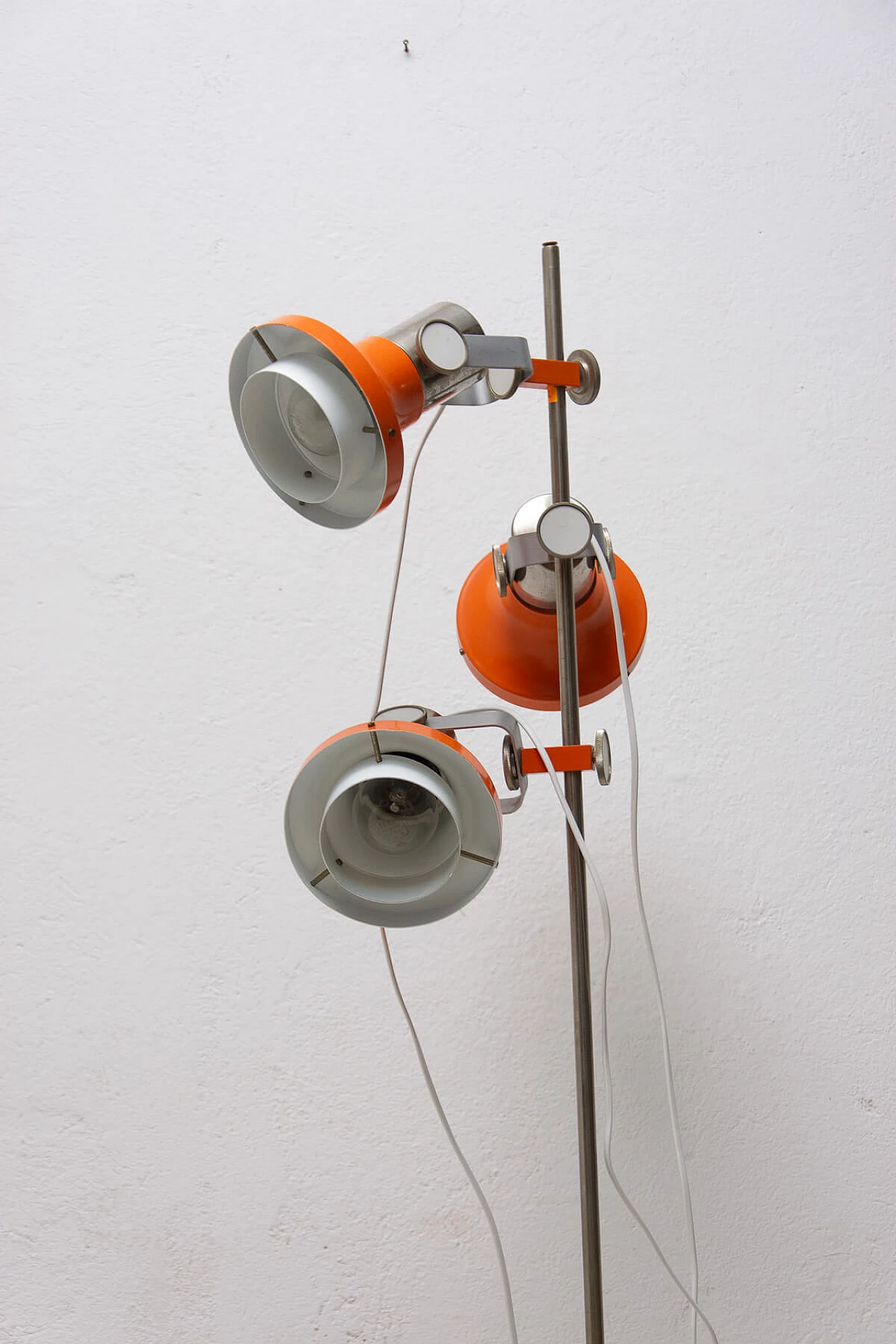 Orange 3 light floor lamp by Josef Hurka, 1960s 1384308