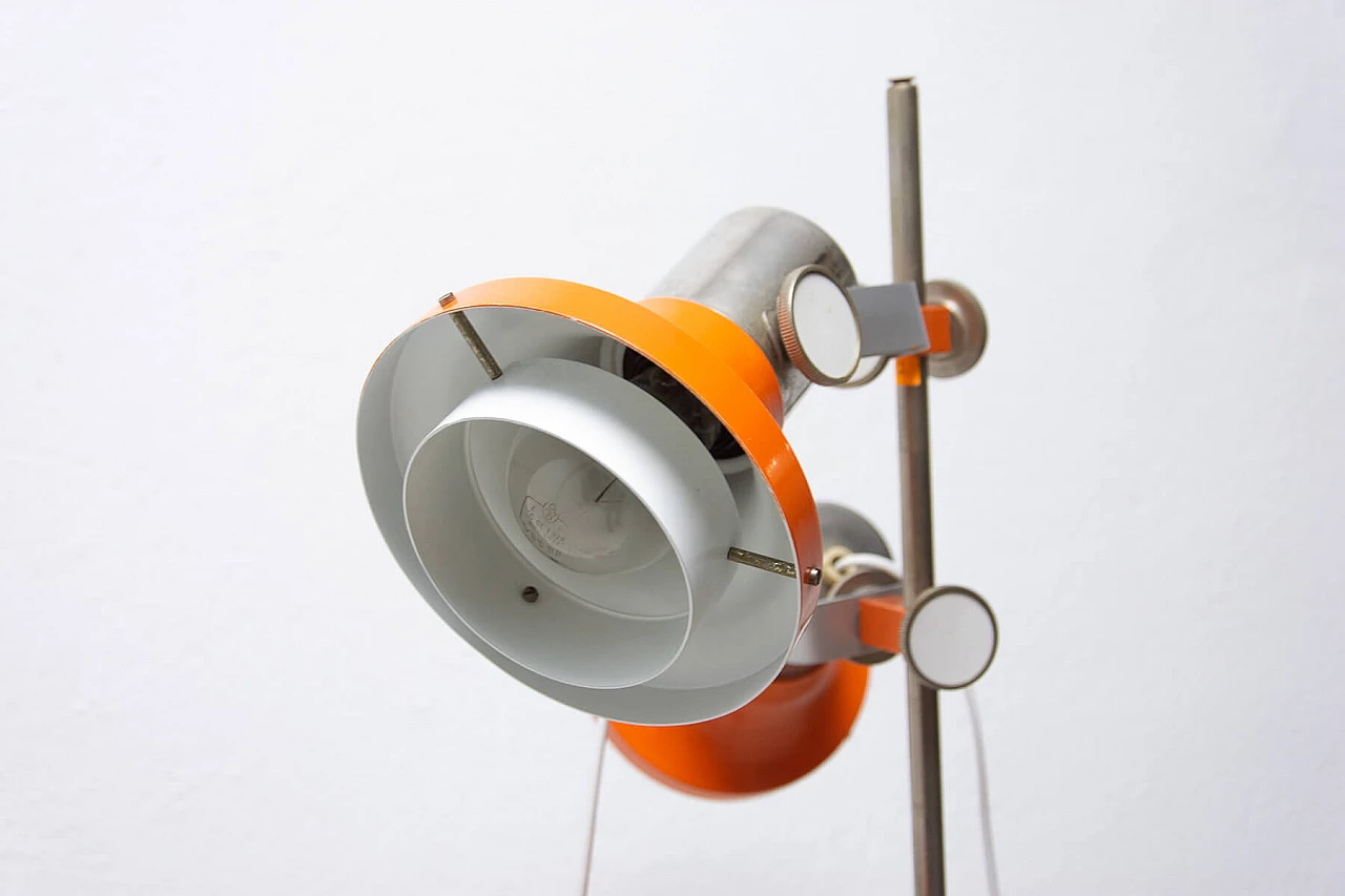 Orange 3 light floor lamp by Josef Hurka, 1960s 1384320