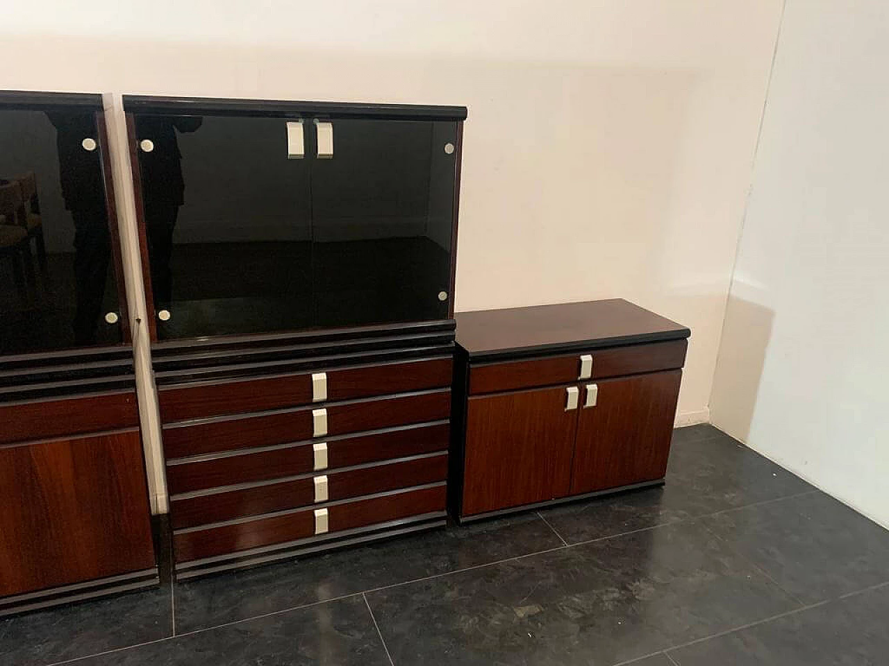6 Mobili modulari in mogano, anni '70 1384370