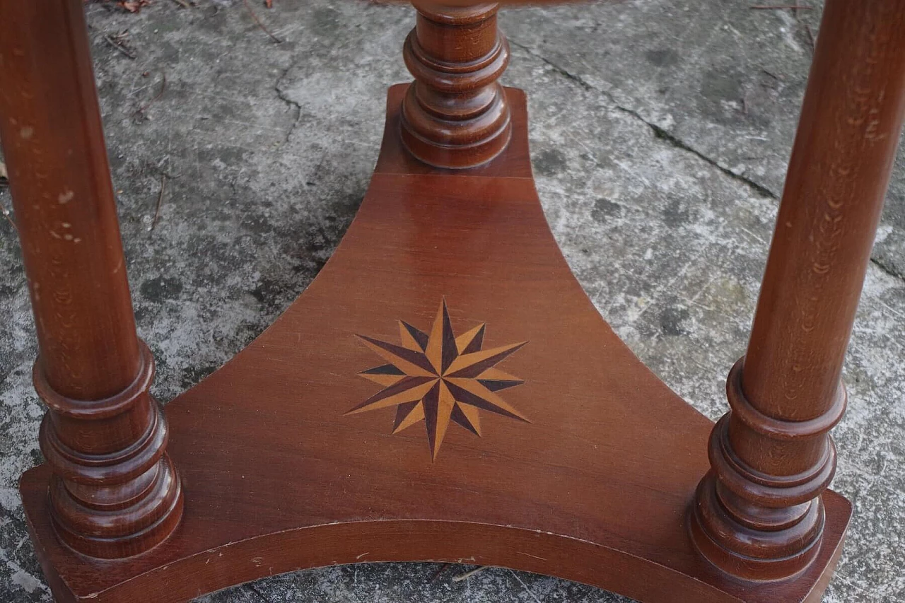 Tavolino e fioriera in legno e ferro, anni '70 1384595