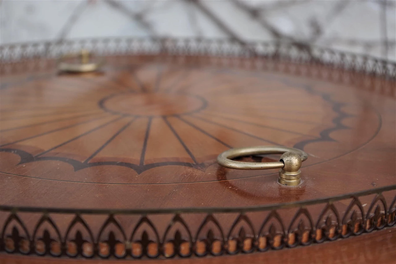 Side table and planter in wood and iron, 70s 1384598