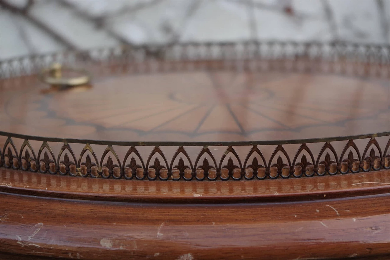 Side table and planter in wood and iron, 70s 1384599