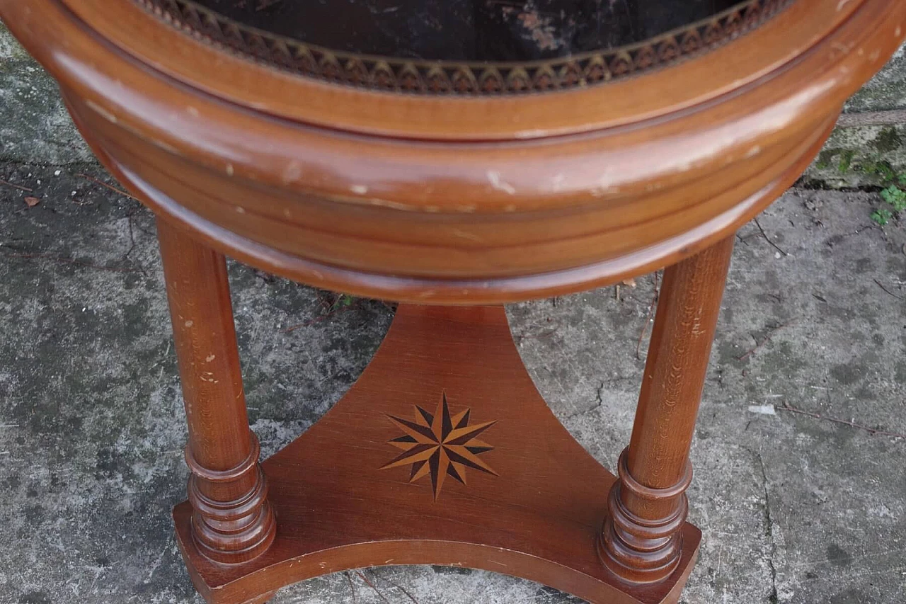 Tavolino e fioriera in legno e ferro, anni '70 1384604