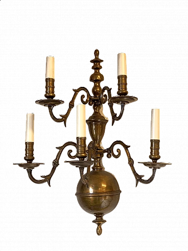 Pair of wall lamps in Flemish style, 40s