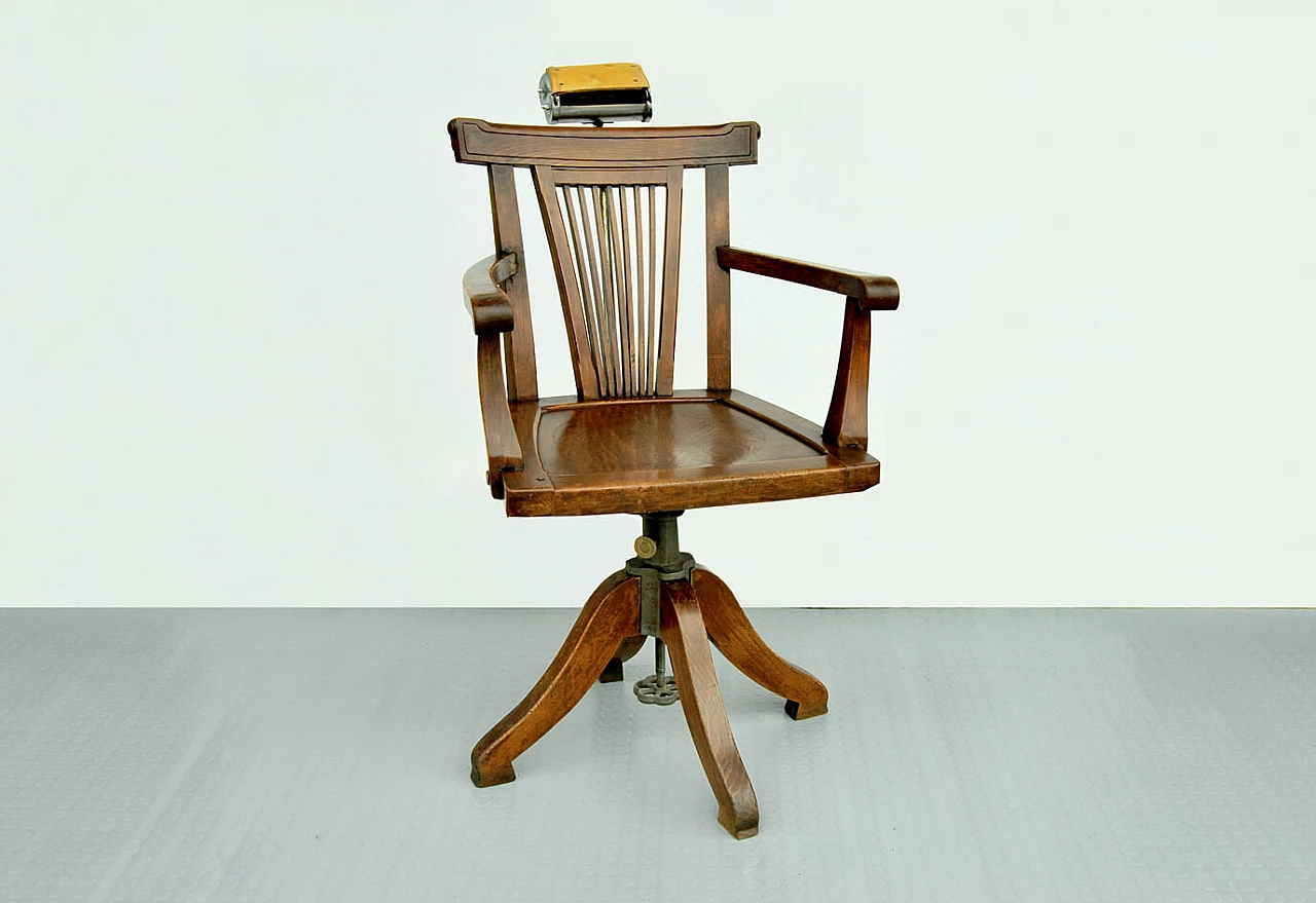 Swivel barber's chair with headrest, 1930s 1385361