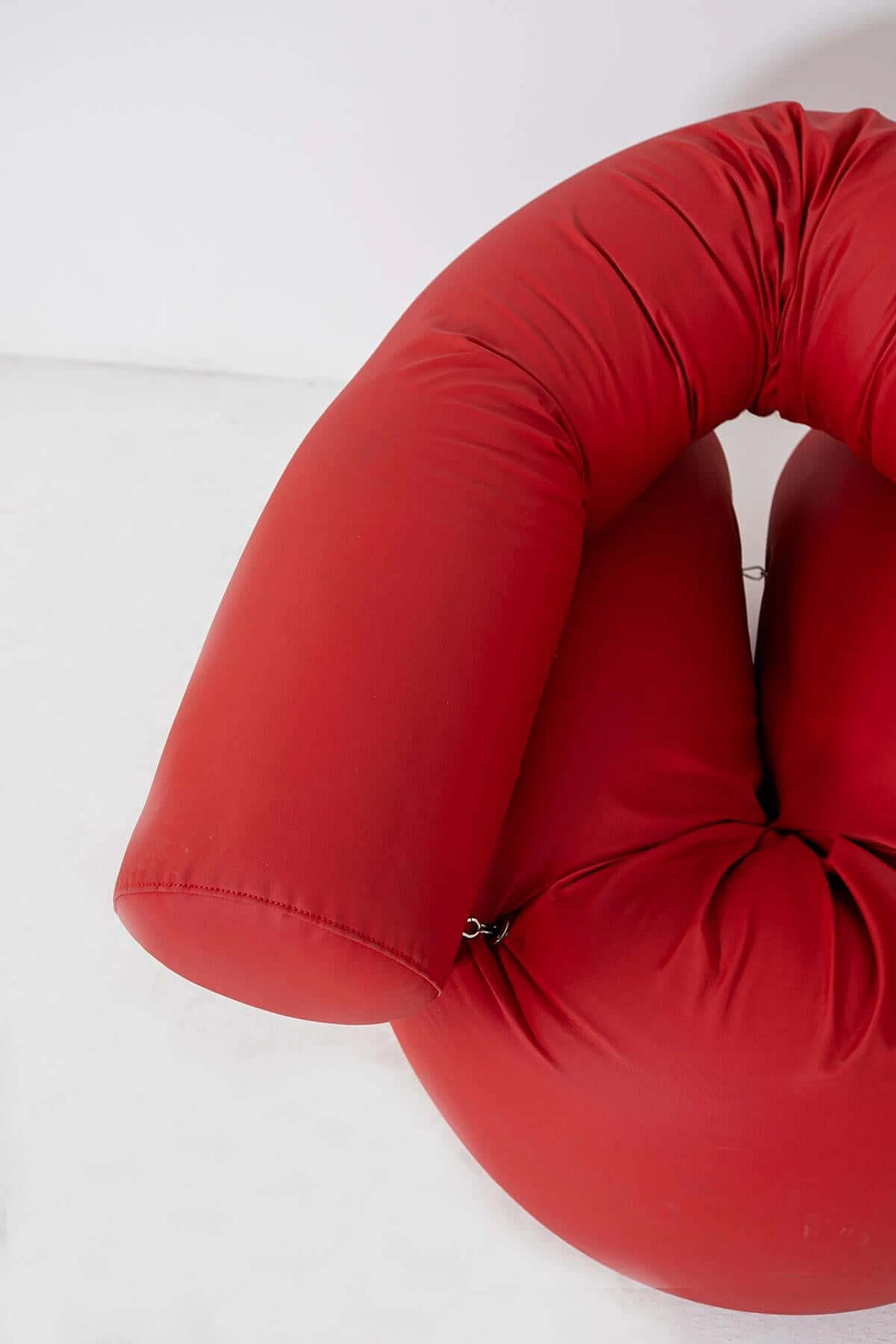 Poltrona Giovanni Grismondi in pelle rossa, anni 2000 1385940