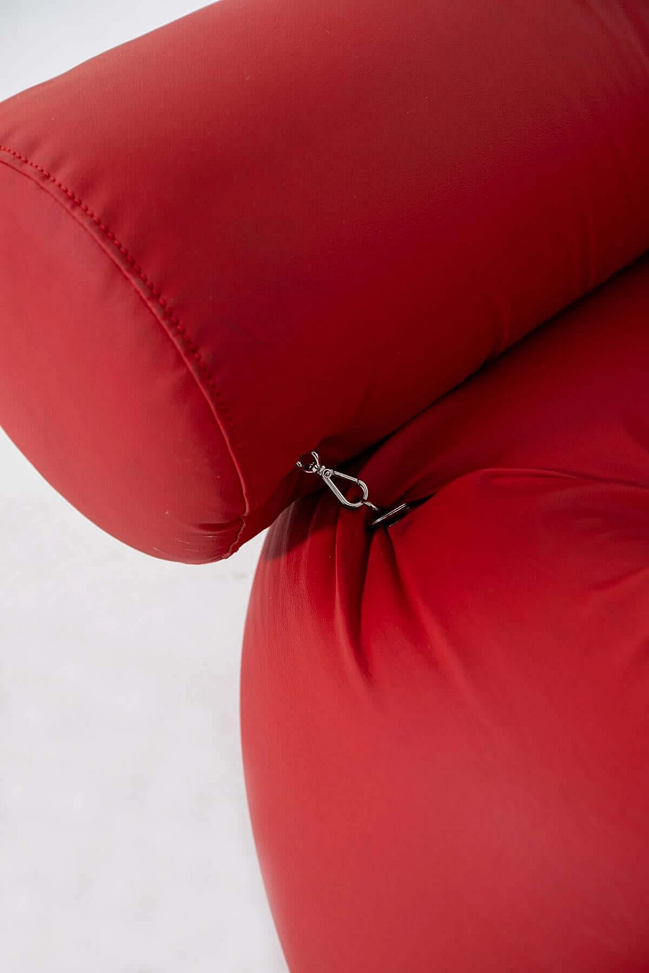 Poltrona Giovanni Grismondi in pelle rossa, anni 2000 1385942