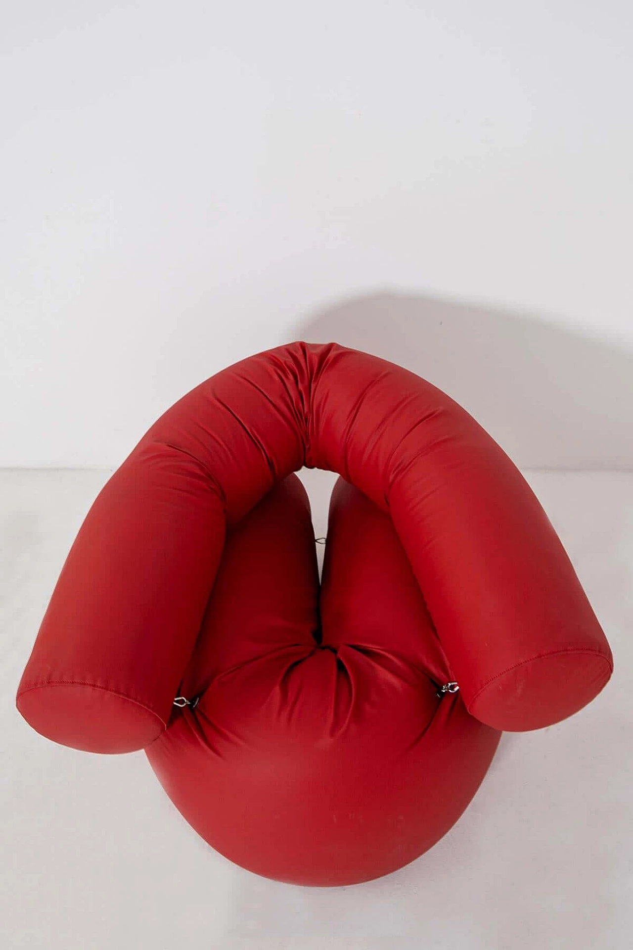 Poltrona Giovanni Grismondi in pelle rossa, anni 2000 1385948