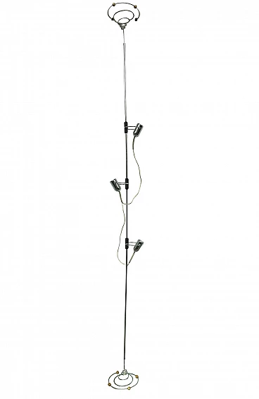 Adjustable floor lamp in chromed steel by Francesco Fois for Reggiani, 70s