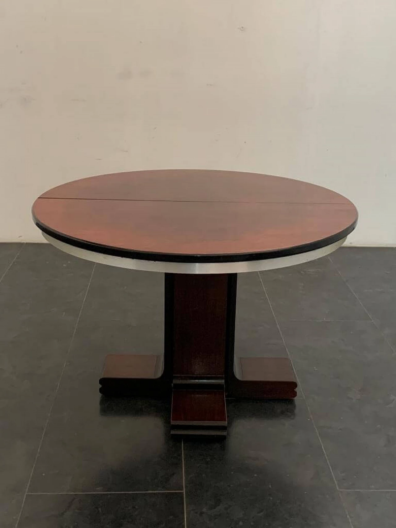 Extendable chromed metal table, 1970s 1386292