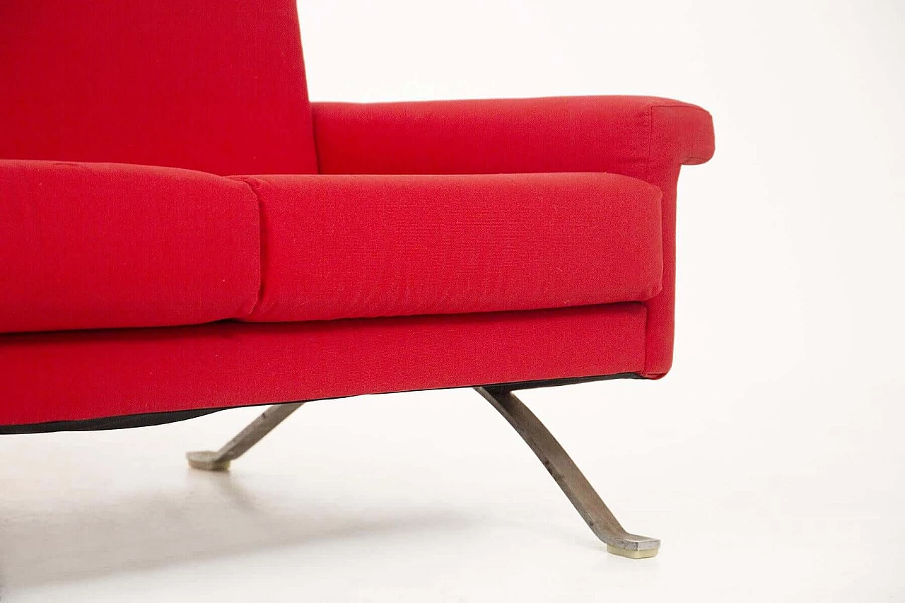 Divano rosso modello 875 di Ico Parisi per Cassina, anni '60 1386448