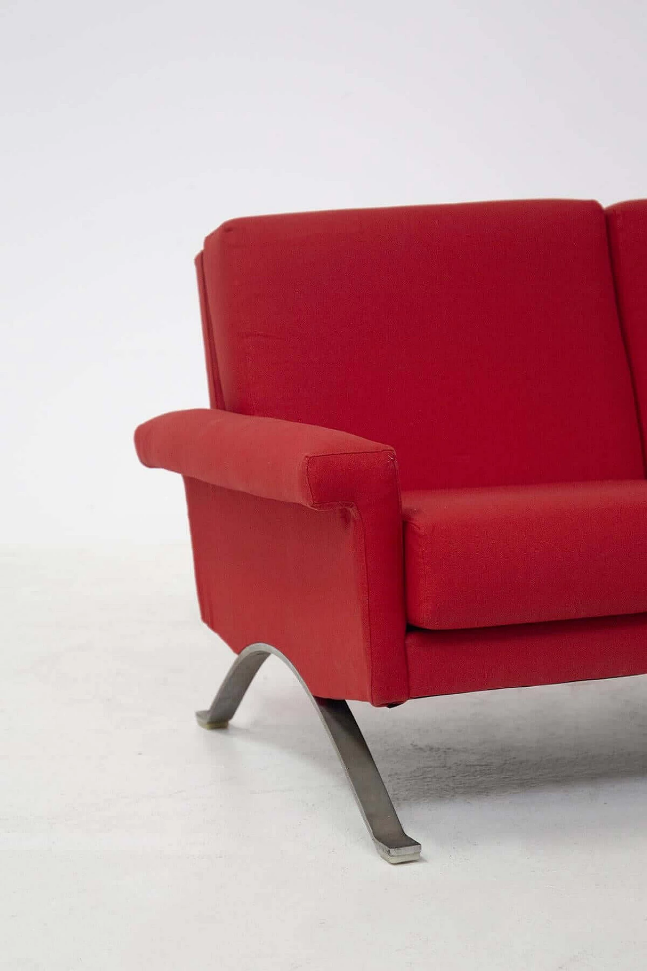 Divano rosso modello 875 di Ico Parisi per Cassina, anni '60 1386449