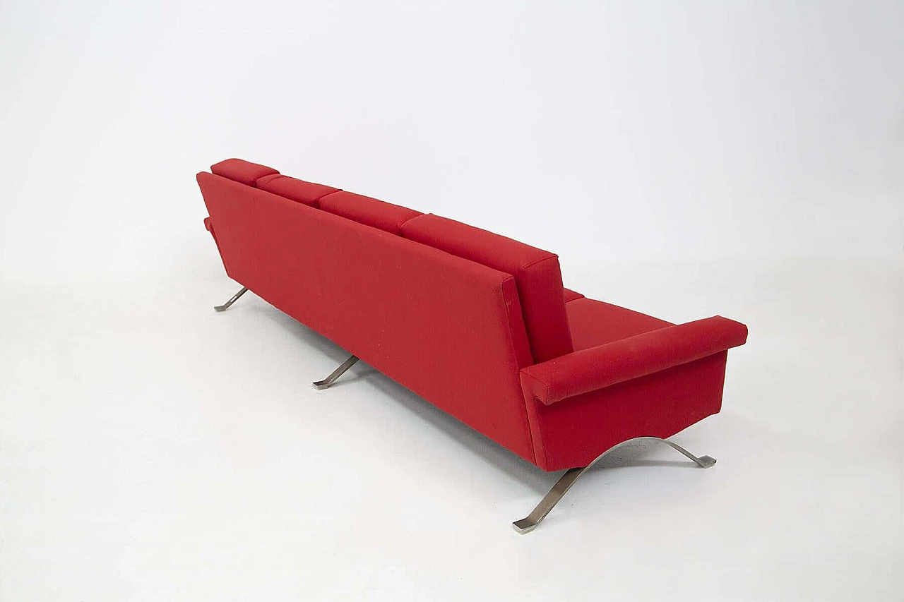 Red sofa model 875 by Ico Parisi for Cassina, 1960s 1386454