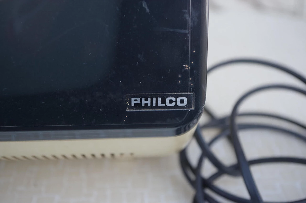 TV in alluminio e vetro di Philco, anni '70 1386461
