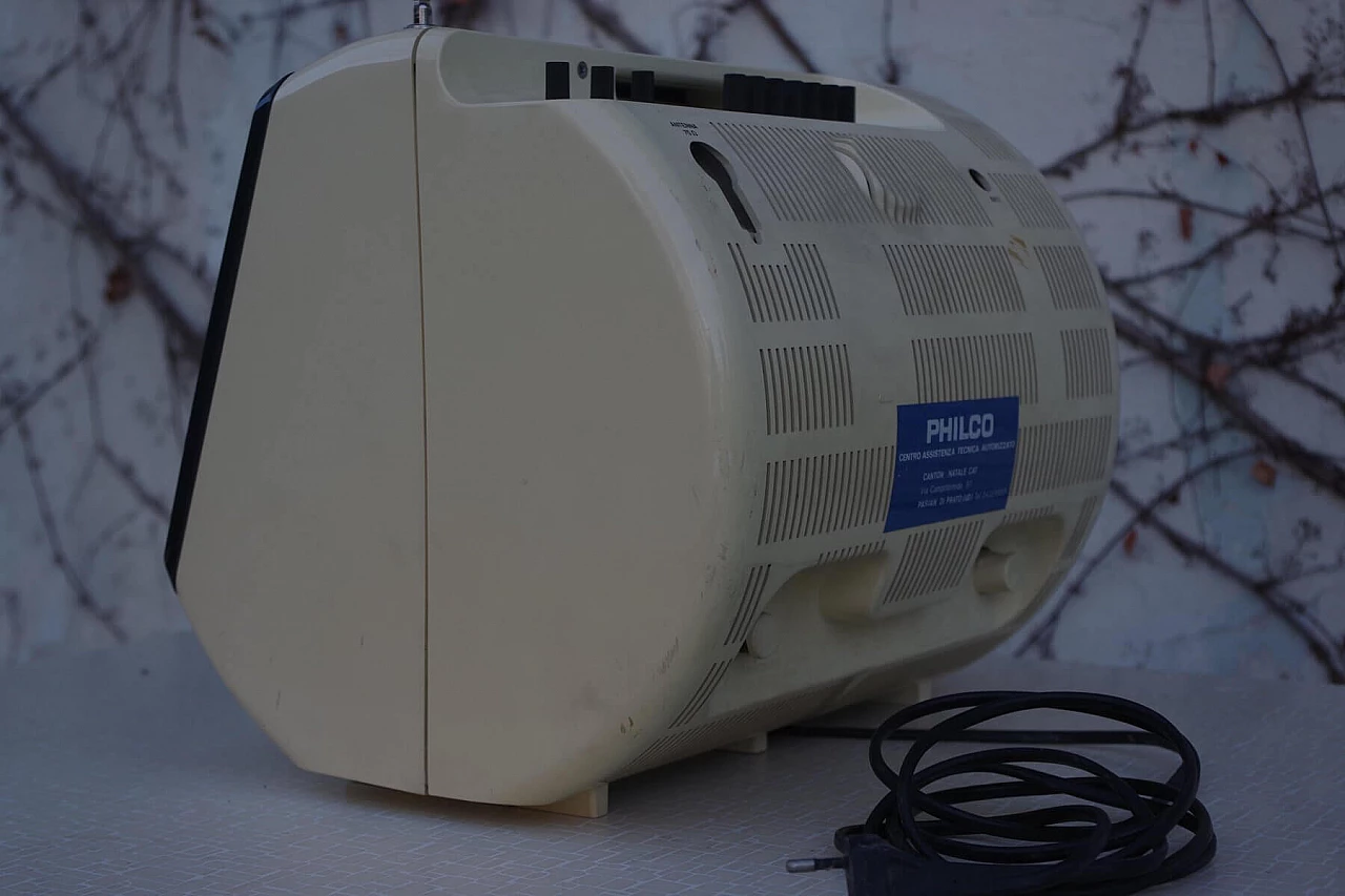 TV in alluminio e vetro di Philco, anni '70 1386463