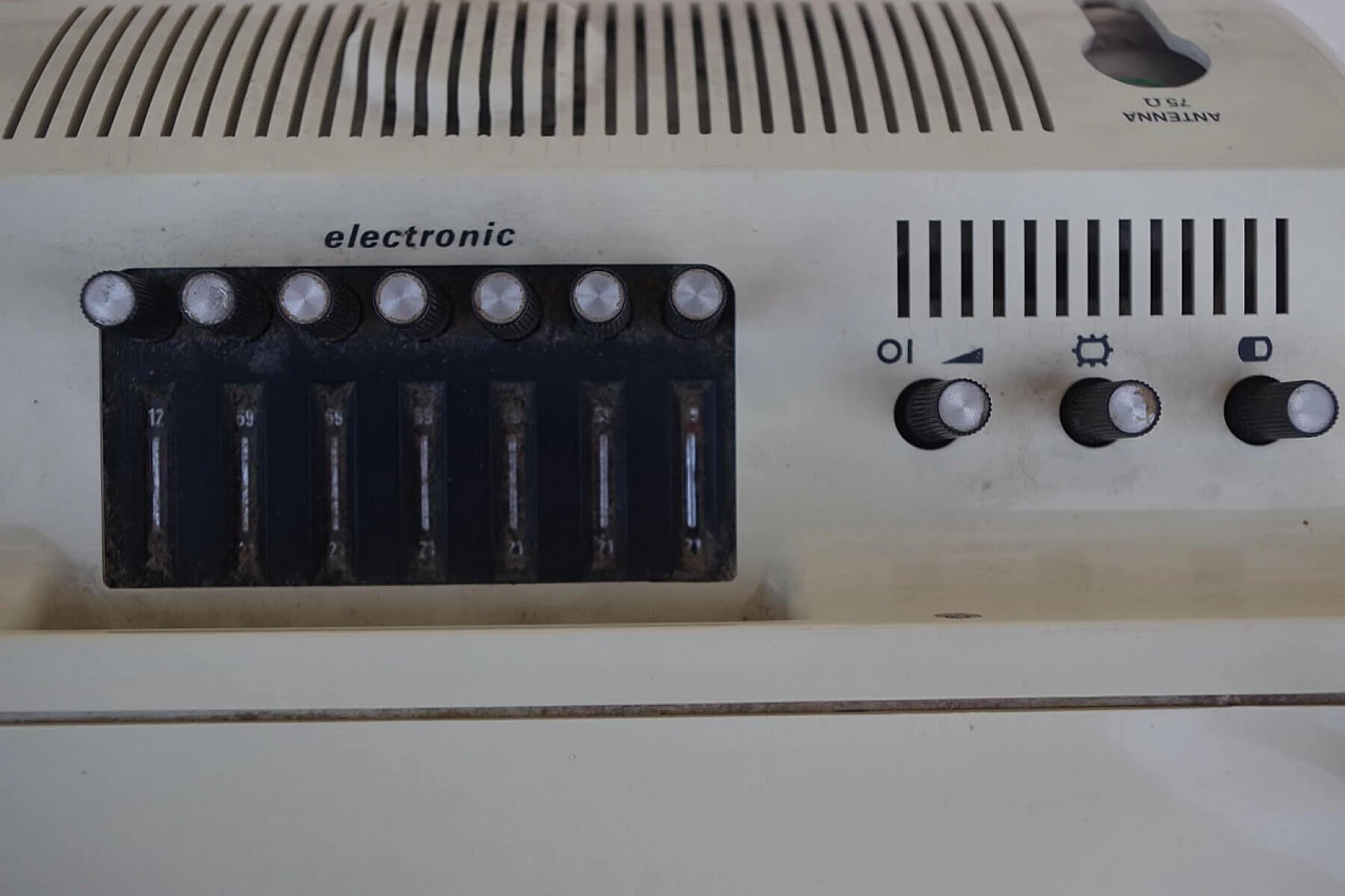 TV in alluminio e vetro di Philco, anni '70 1386464