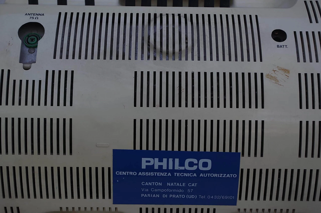 TV in alluminio e vetro di Philco, anni '70 1386468