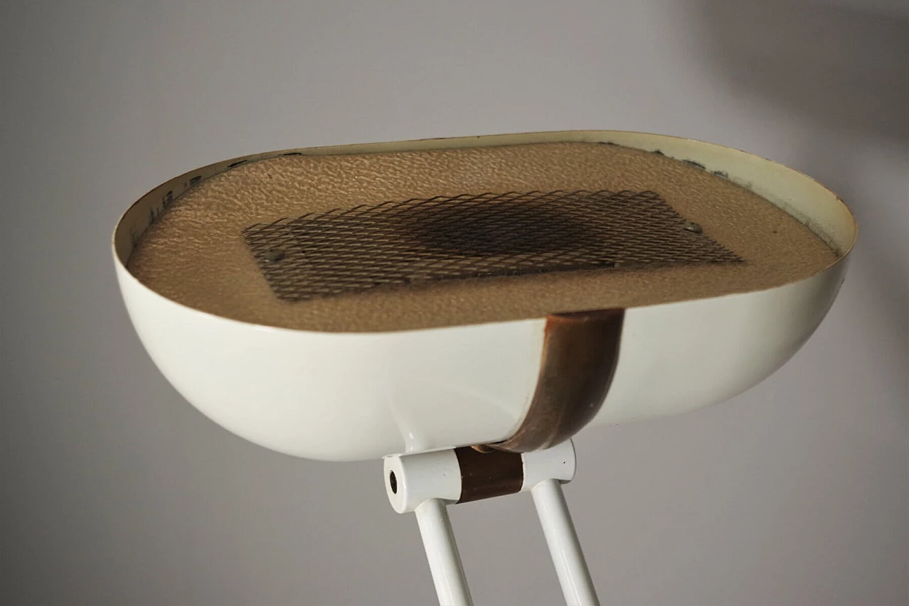 Adjustable floor lamp in lacquered iron and brass, 60s 1386570