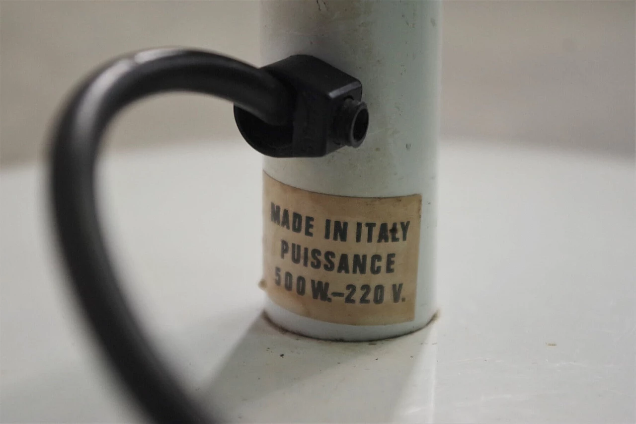 Adjustable floor lamp in lacquered iron and brass, 60s 1386580