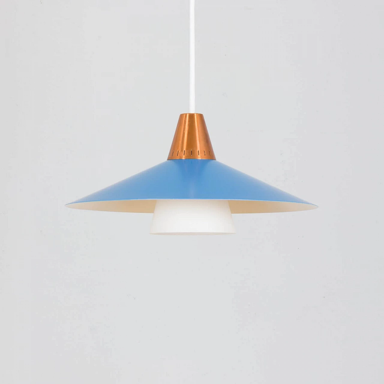 Scandinavian blue pendant lamp, 1960s 1386626