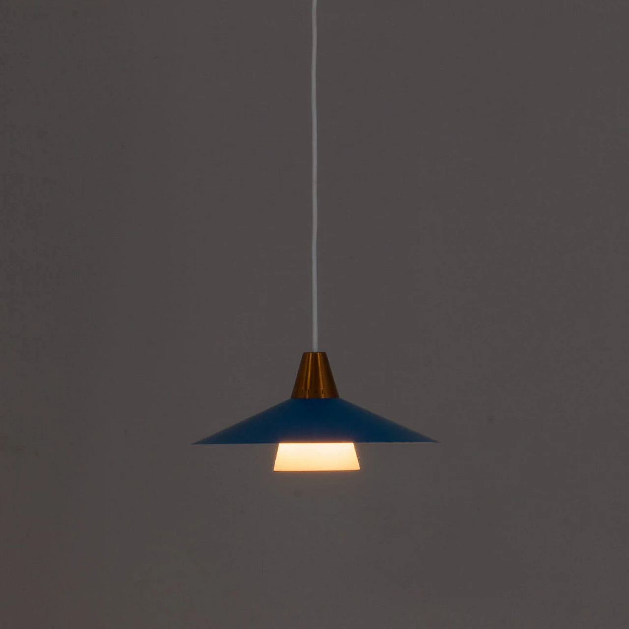 Scandinavian blue pendant lamp, 1960s 1386632