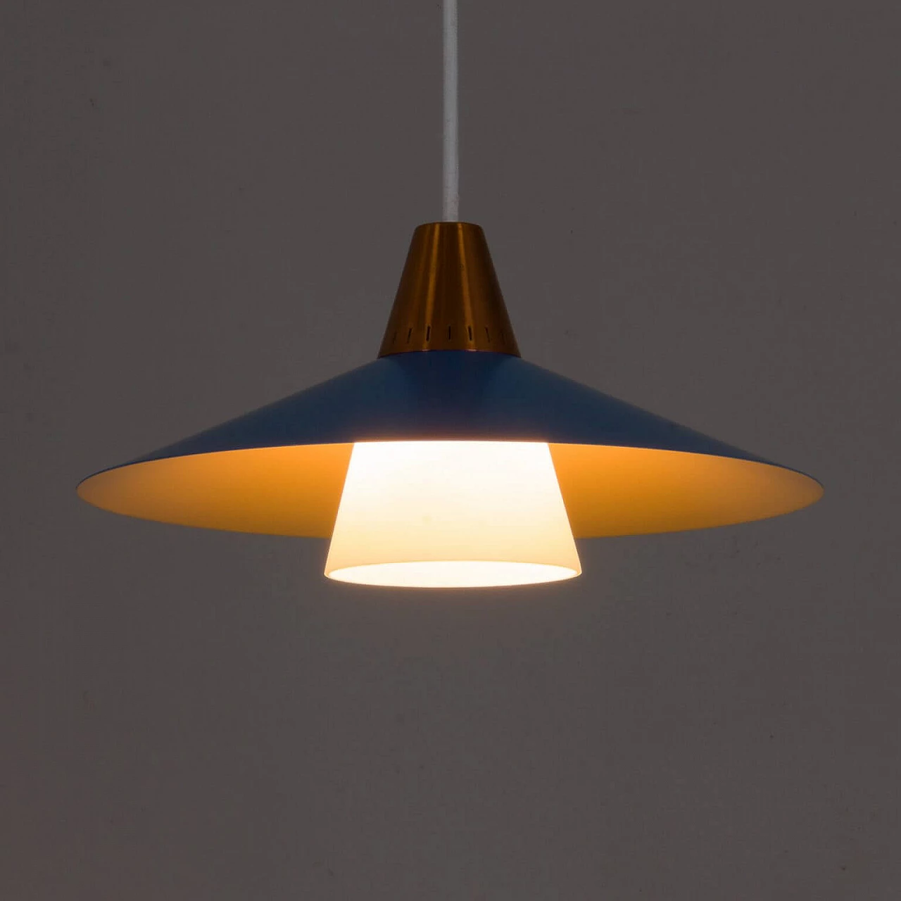 Scandinavian blue pendant lamp, 1960s 1386633