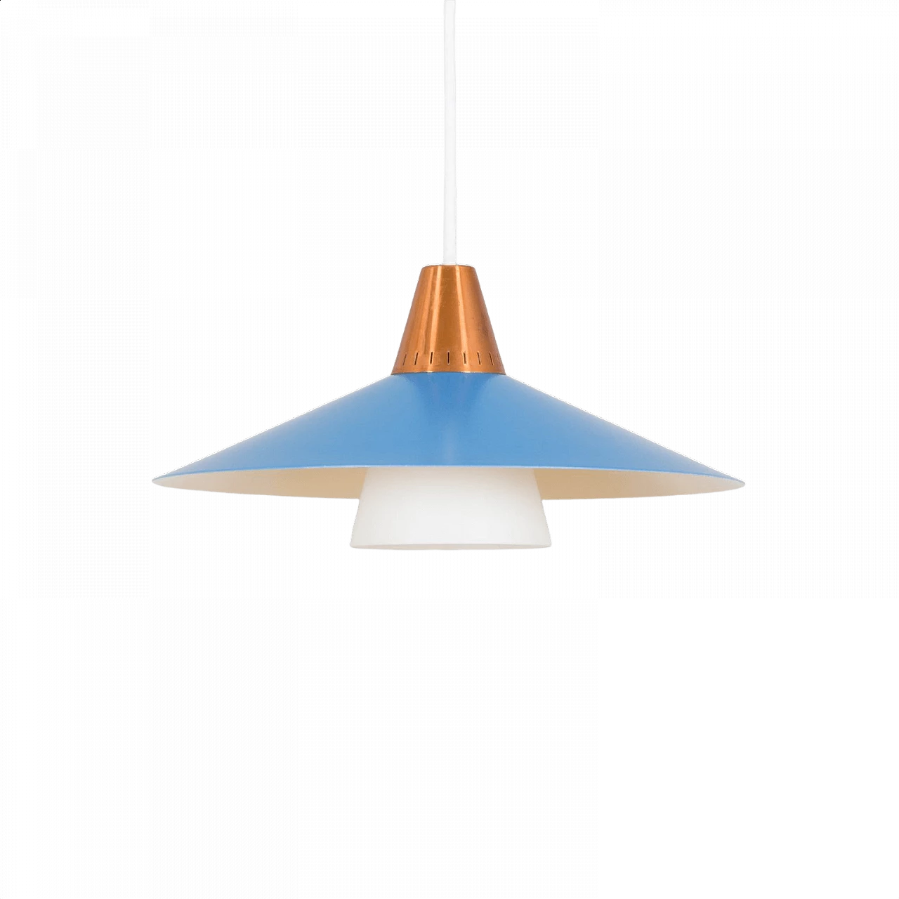 Scandinavian blue pendant lamp, 1960s 1386635