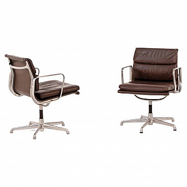 Pair of armchairs EA 208 by Eames & Miller for ICF, 1960s