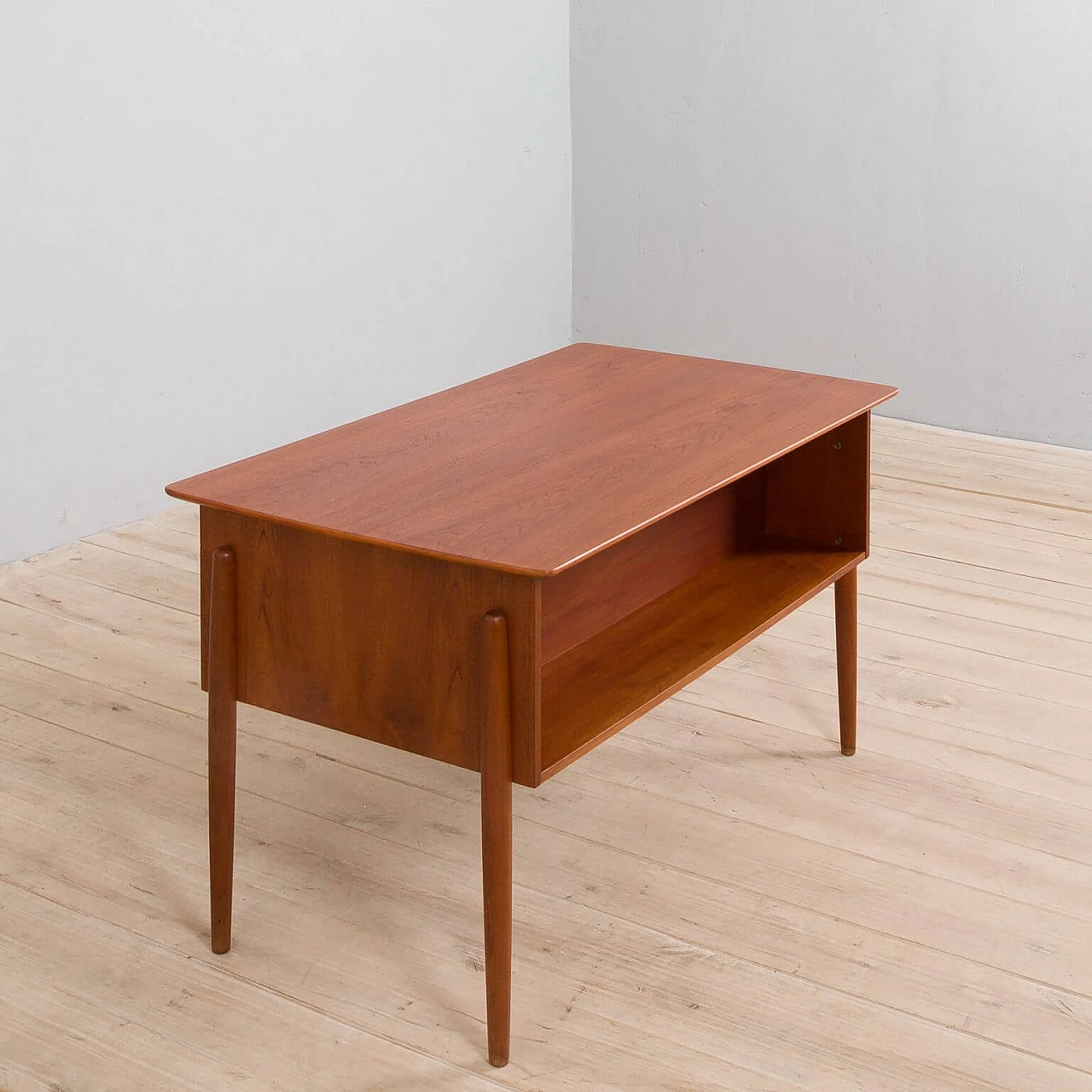 Teak executive desk with 6 drawers attributed to Kai Kristiansen, 1960s 1386712