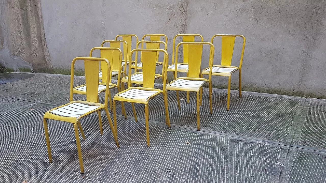 6 T4 iron chairs by Tolix, 1940s 1387025