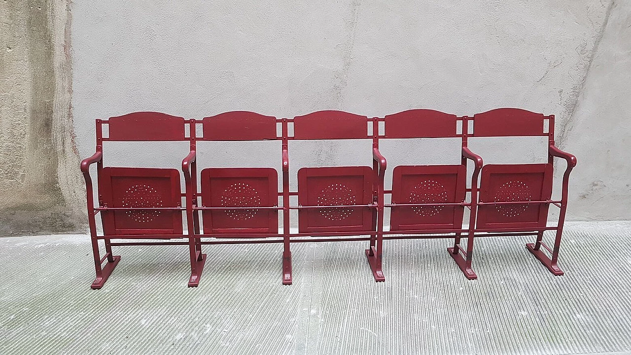 Cinema bench in painted wood, 30s 1387276