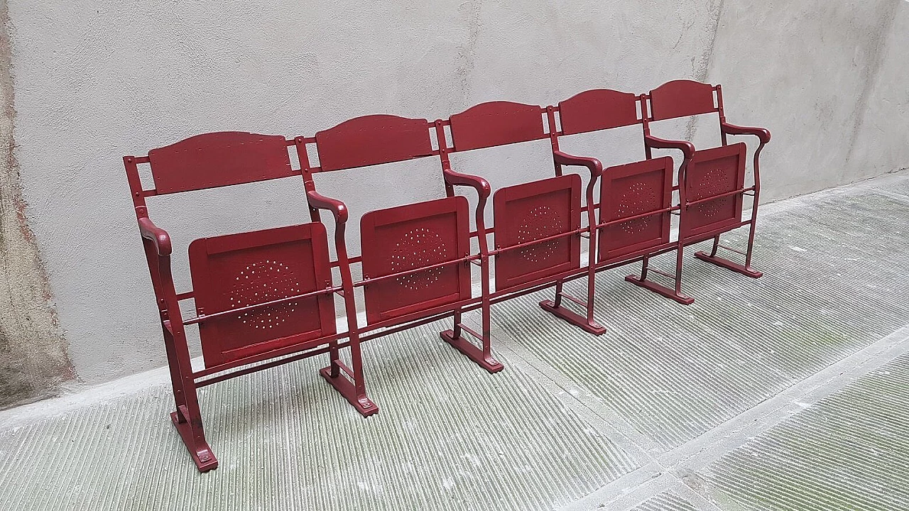 Cinema bench in painted wood, 30s 1387278