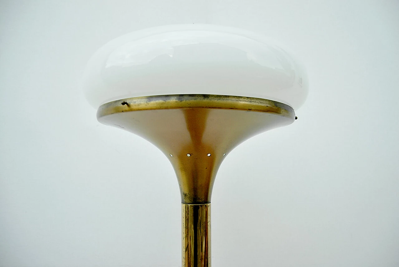 Brass and glass floor lamp by Gaetano Sciolari, 1970s 1387352