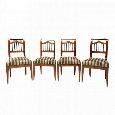 4 Austrian Biedermeier dining chairs, mid-19th century