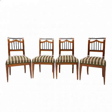 4 Austrian Biedermeier dining chairs, mid-19th century