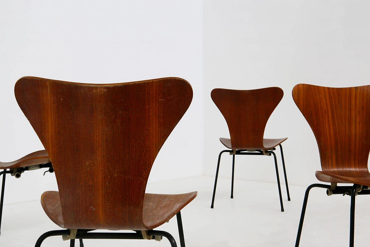 6 Chairs by Arne Jacobsen model Butterfly for the Brazilian airline Varig, 1950s 1387800