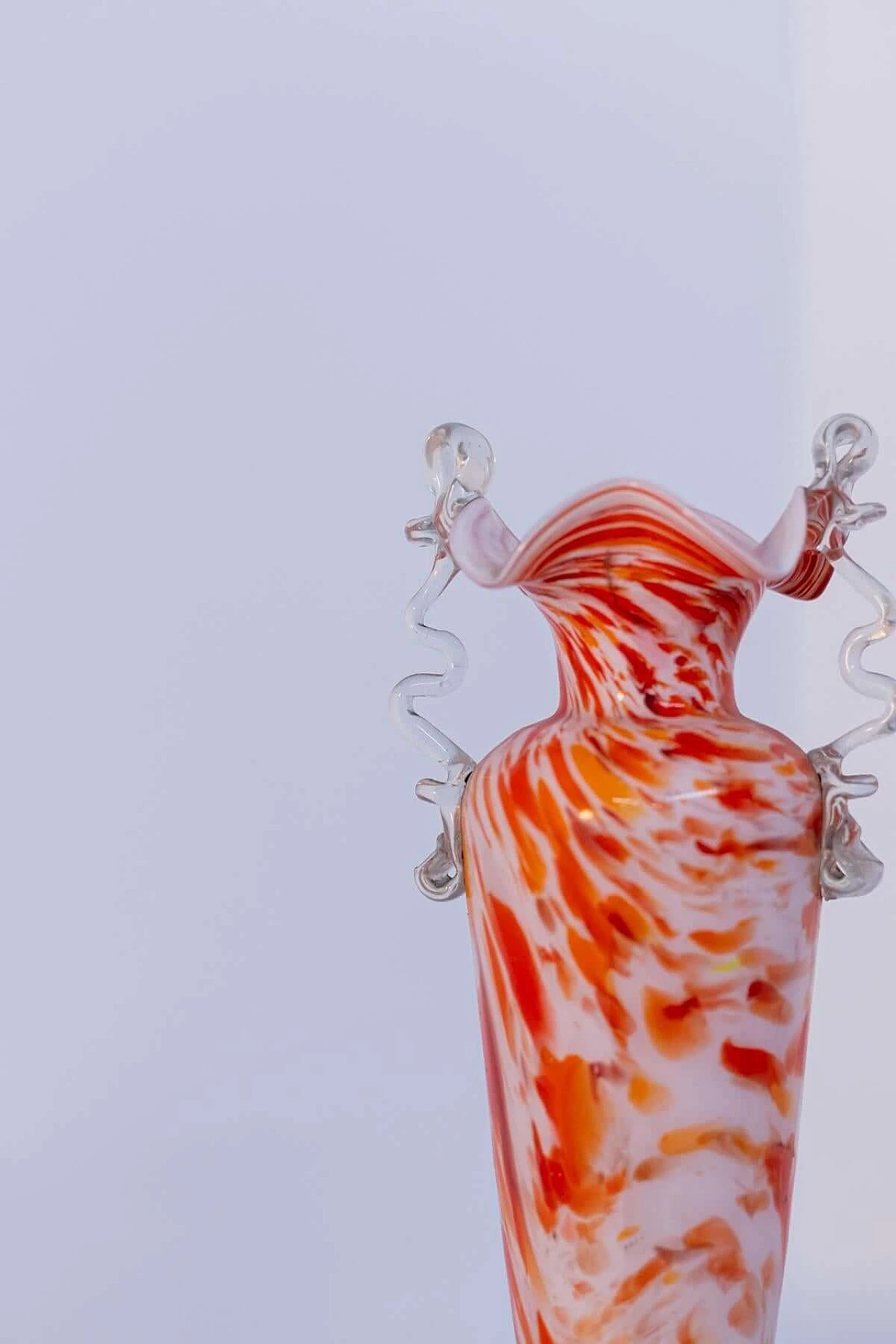 Orange Murano glass vase by Fratelli Toso, 1940s 1393564