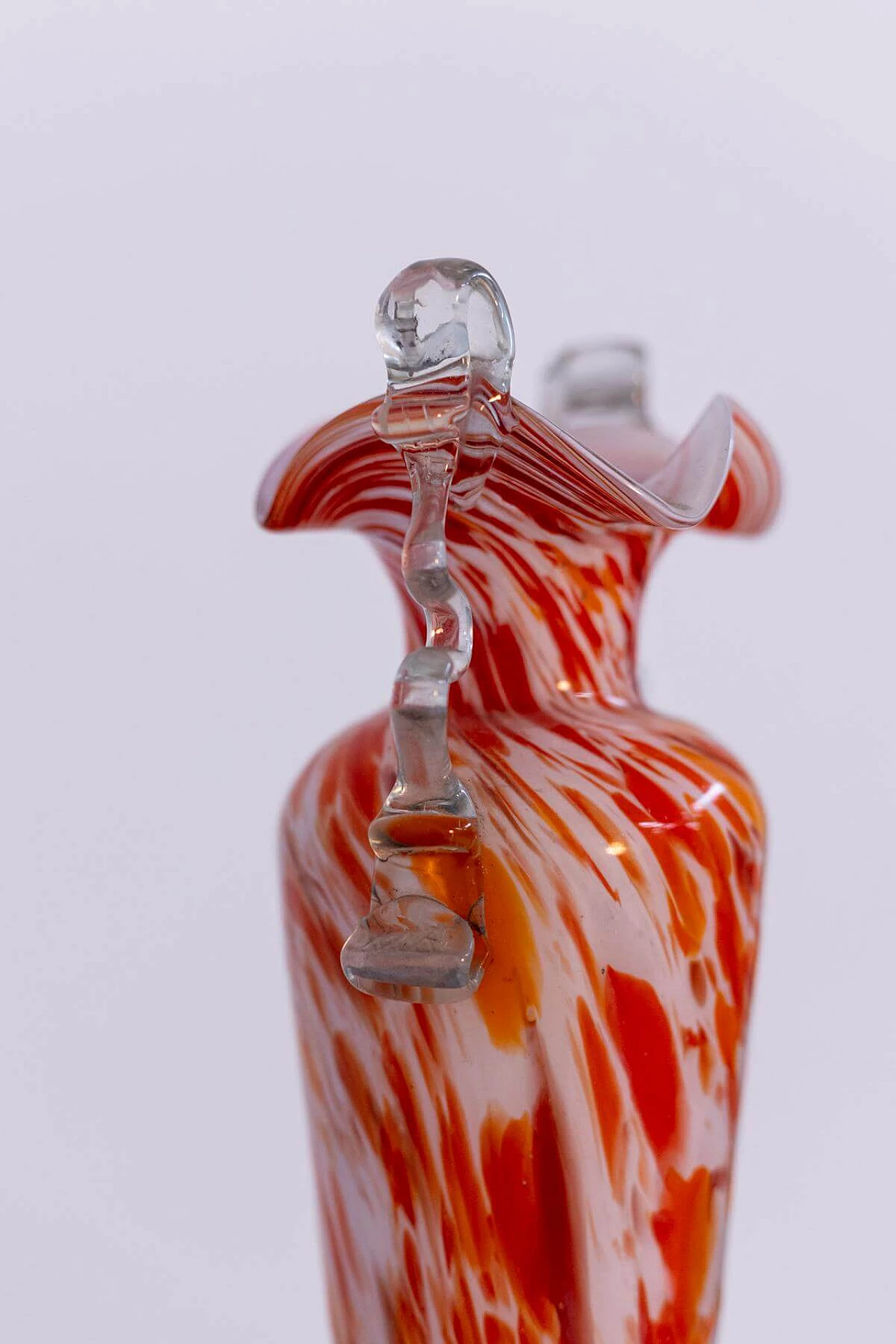 Orange Murano glass vase by Fratelli Toso, 1940s 1393565