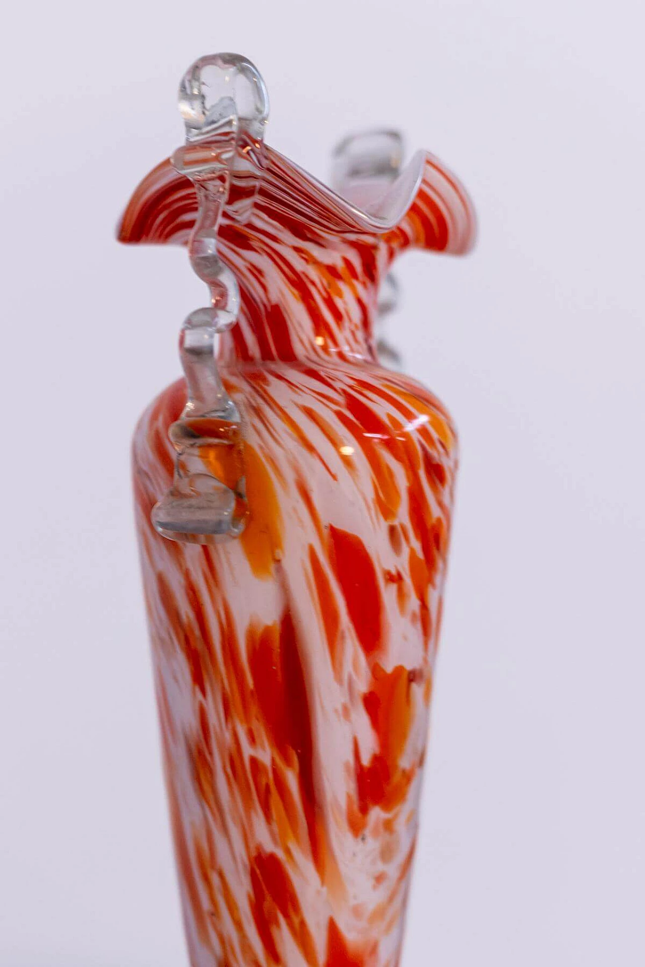 Orange Murano glass vase by Fratelli Toso, 1940s 1393567