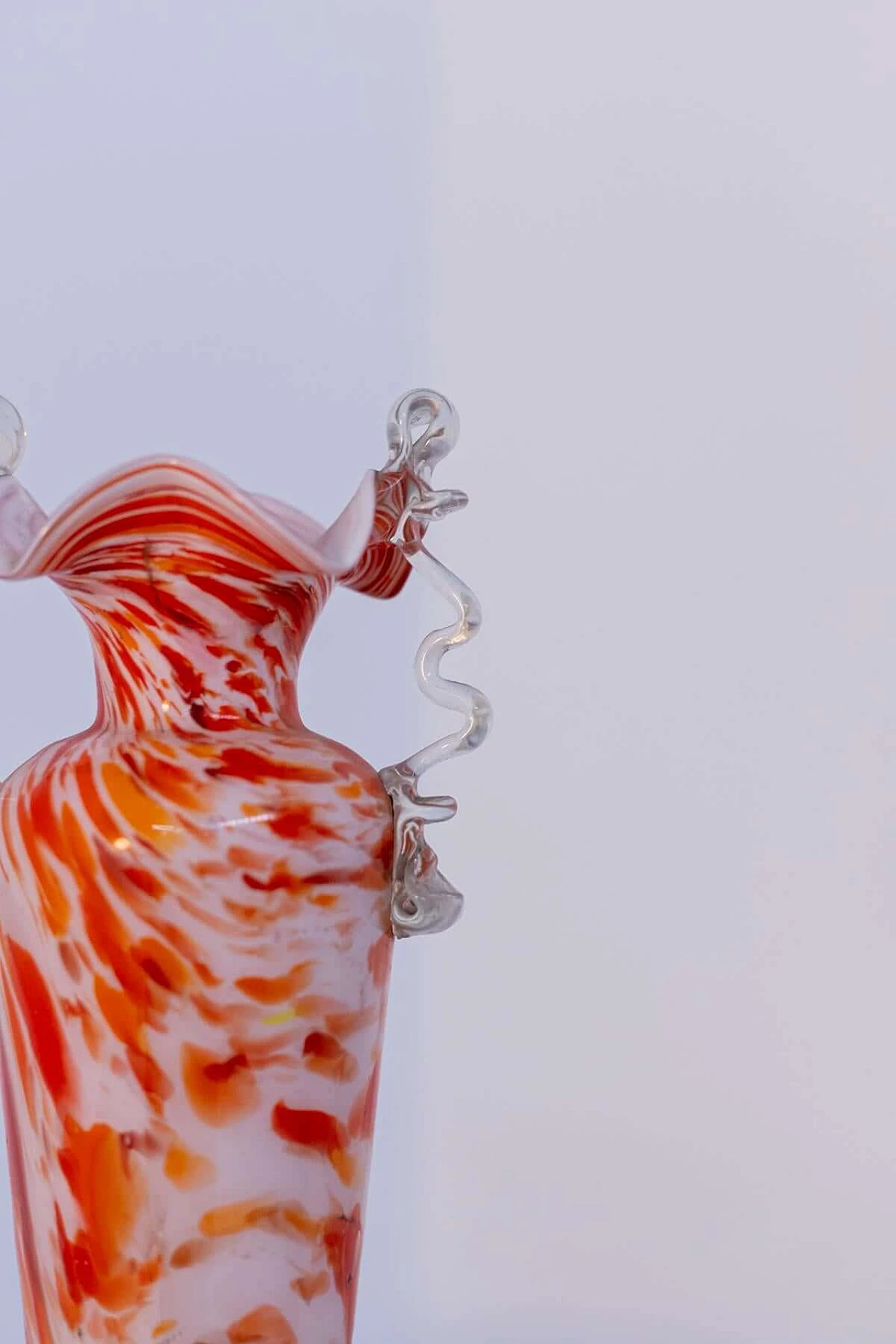 Orange Murano glass vase by Fratelli Toso, 1940s 1393569