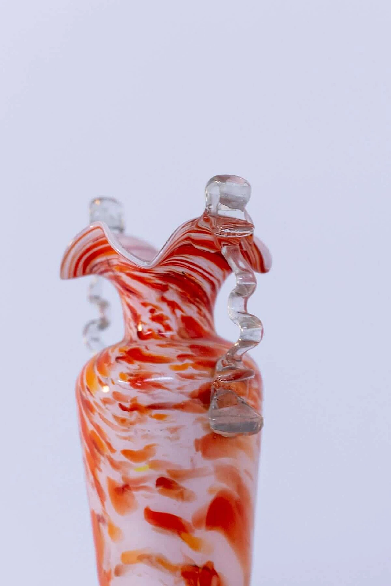 Orange Murano glass vase by Fratelli Toso, 1940s 1393572