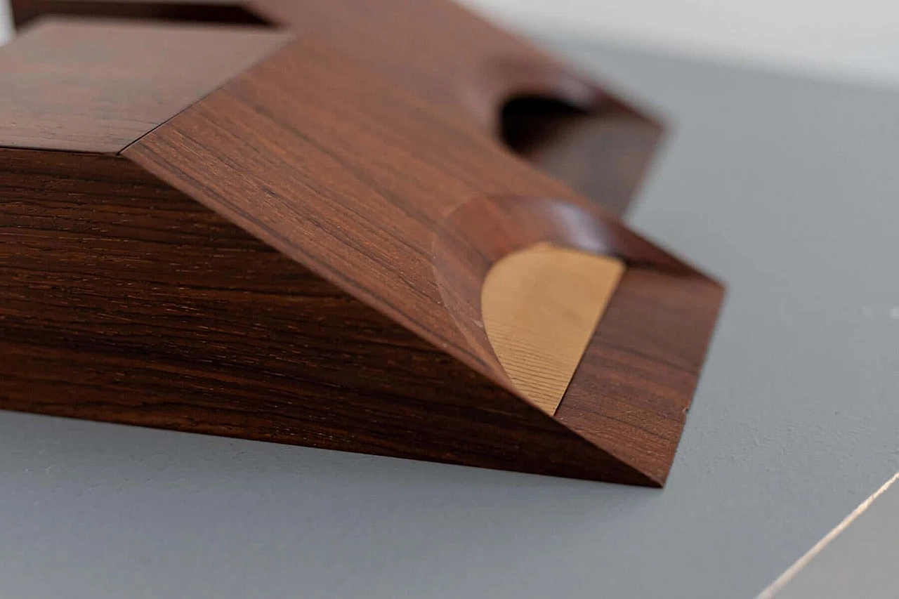 Card holder in precious wood by Pierluigi Ghianda, 1970s 1393656