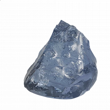 Vetro azzurro scalpellato, anni '60